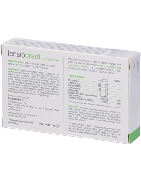 Tensiopram Orosolubile 30 Compresse