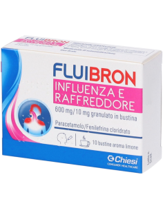 Fluibron Influenza e Raffreddore 10 Bustine 600mg + 10mg