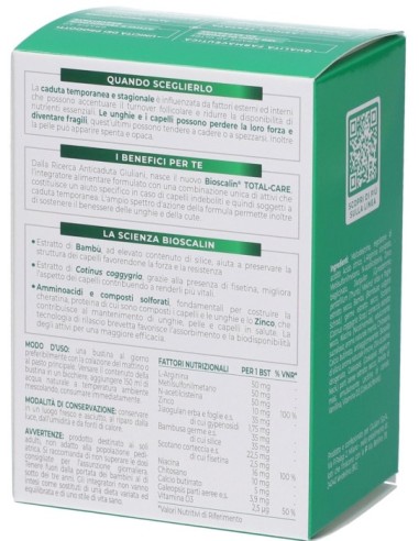 Bioscalin Total Care Donna Uomo 30 Bustine
