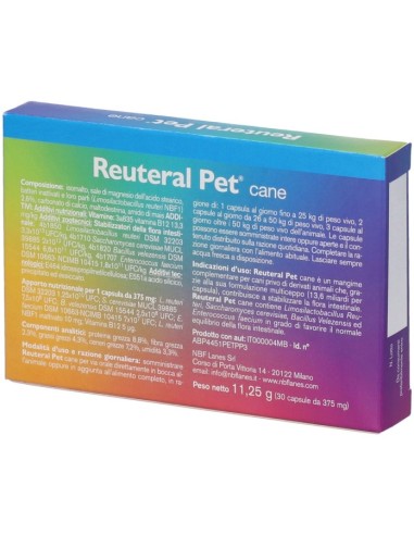 Nbf Lanes Reuteral Pet Cane Probiotici 30 Capsule