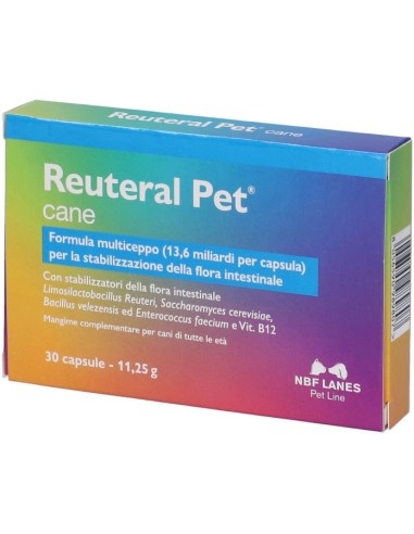 Nbf Lanes Reuteral Pet Cane Probiotici 30 Capsule