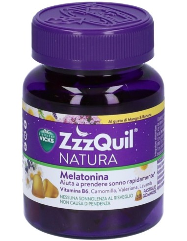 Vicks ZzzQuil Natura Mango Banana 30 Gommose