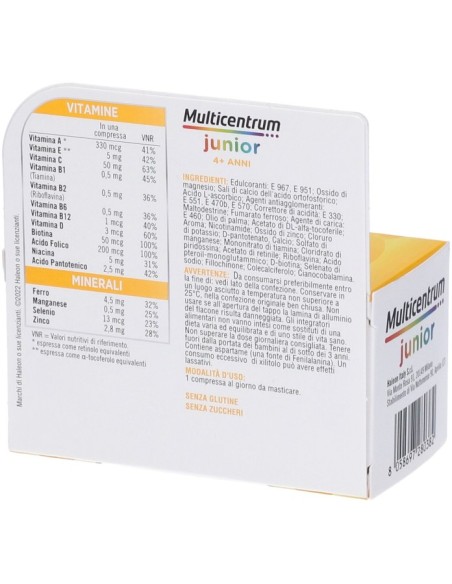 Multicentrum Junior Vitamine 30 Compresse