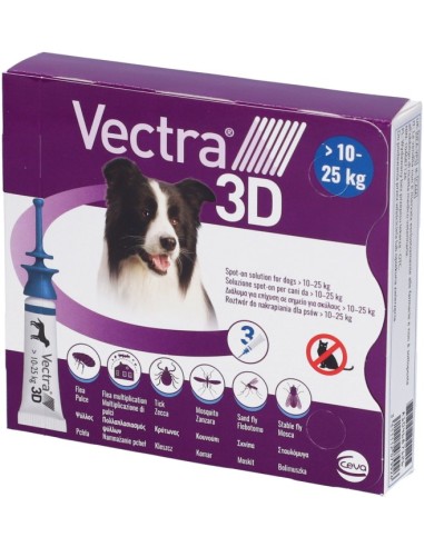 Vectra 3D Blu Antiparassitario Cani 10 - 25 Kg...