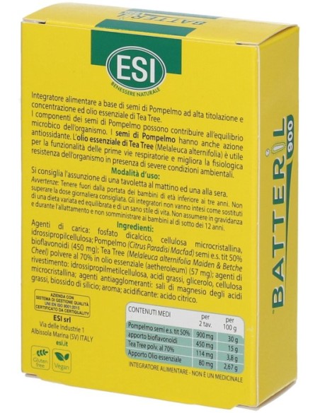 Esi Tea Tree Remedy Batteril 900 - 30 Tavolette Naturali