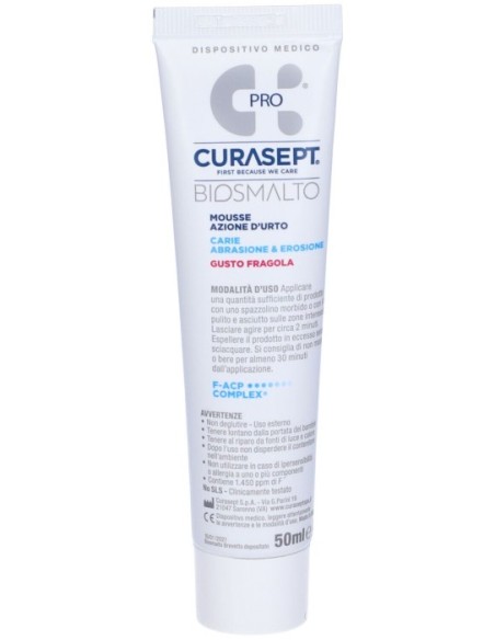 Curasept Biosmalto Carie Mousse Fragola 50ml