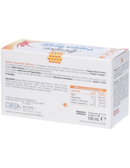 Apropos Pappa Reale 1000mg 10 Flaconcini