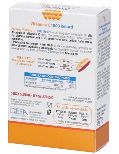 Apropos Vitamina C 1000 Retard 24 Compresse