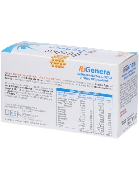 APROPOS RIGENERA ENERGIA FISICA E MENTALE 10 FLACONCINI 10 ML