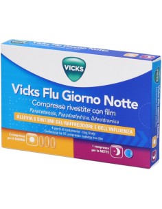 Vicks Flu Giorno Notte 12 Compresse Giorno + 4 Compresse...