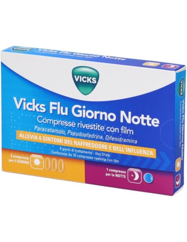 Vicks Flu Giorno Notte 12 Compresse Giorno + 4...