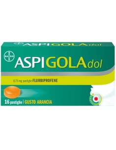 Aspigoladol 16 Pastiglie Gusto Arancia