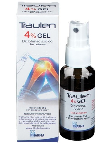 Traulen Gel Cutaneo 25g 4% Con Erogatore