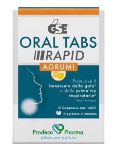 GSE ORAL TABS RAPID AGRUMI 12 COMPRESSE MASTICABILI