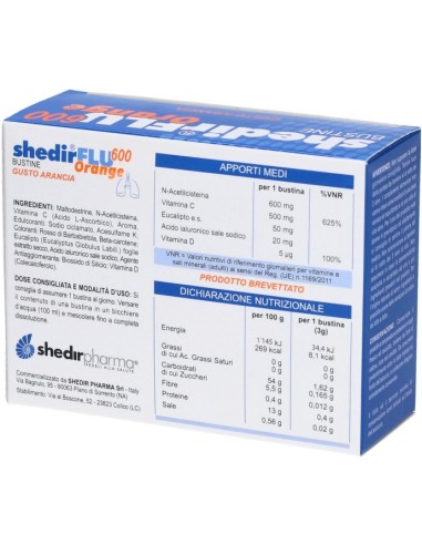 Shedirflu 600 Orange 20 Bustine