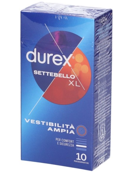 Durex Settebello Vestibilità Ampia XL 10 Preservativi