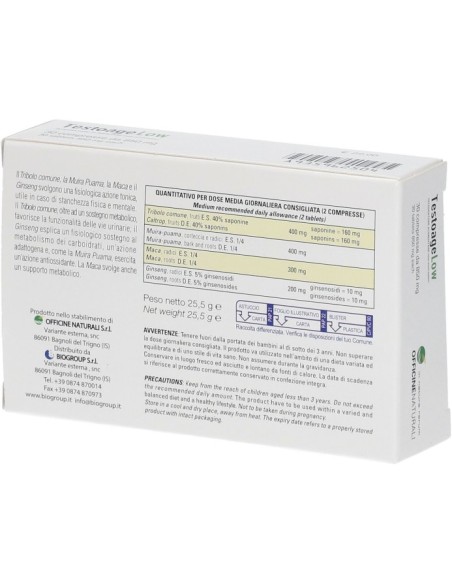 TestoageLow 30 Compresse 850mg