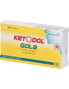 Ketodol Gola Limone e Miele 16 Pastiglie