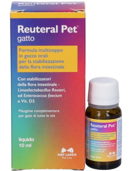 NBF Lanes Reuteral Pet Gatto Gocce 10ml