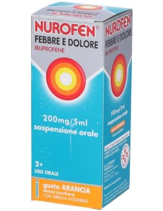 Nurofen Febbre e Dolore Bambini 200mg/5ml Gusto Arancia...