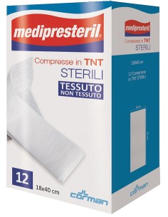 COMPRESSE STERILI TNT MEDIPRESTERIL 18X40 CM 12 PEZZI
