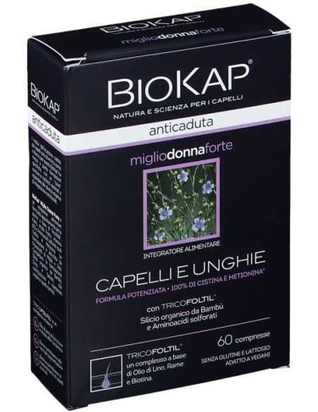 Biokap Anticaduta Miglio Donna Forte con Tricofoltil 60 Compresse
