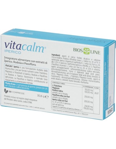 Vitacalm Iperico 30 Compresse