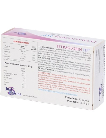Tetraglobin HP Lattoferrina 30 Capsule