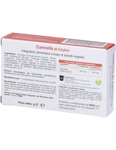 KOS Cannella di Ceylon Compresse