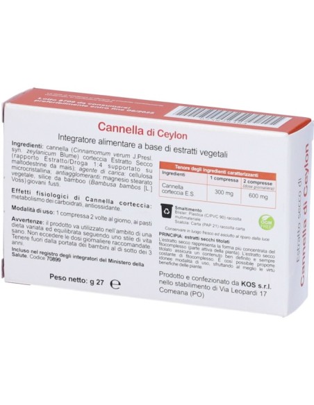 KOS Cannella di Ceylon Compresse