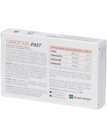 Cianofolin Fast 30 Compresse Orosolubili