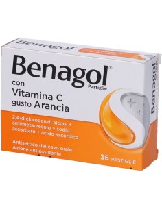Benagol Vitamina C Aroma Arancia 36 Pastiglie