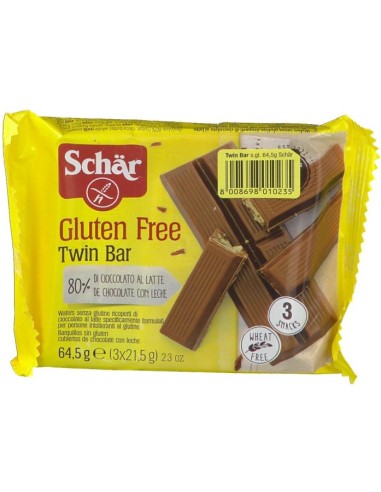 Schar Twin Bar Cioccolato Latte 3 Barrette