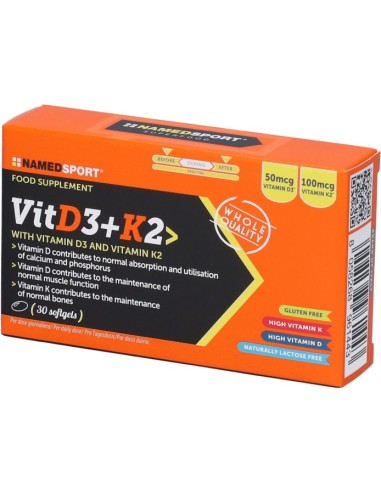 Named Sport VitD3+K2 30 Softgels