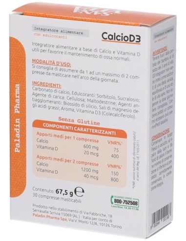 Sanavita Calcio D3 30 Compresse
