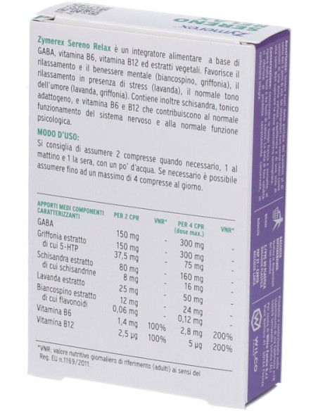Zymerex Sereno Relax 45 Compresse