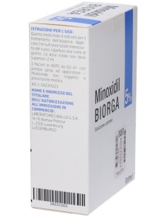 Minoxidil Biorga 5% Soluzione Cutanea 3x60ml 2