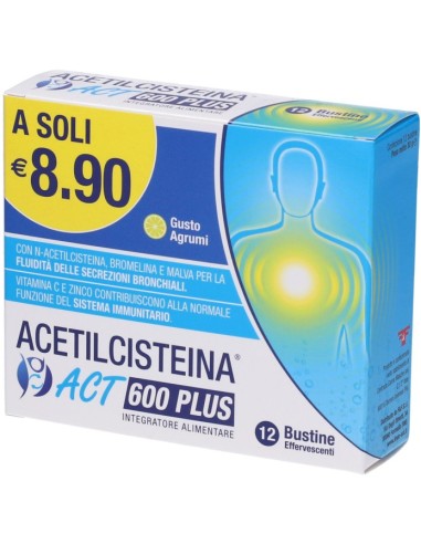Acetilcisteina ACT 600 12 Bustine Effervescenti