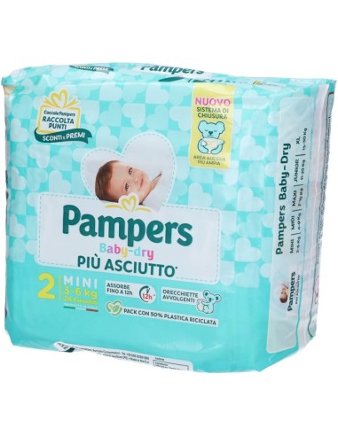 Pampers Babydry Taglia 2 Mini (3-6 Kg) 24 Pezzi