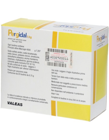 Pergidal 7,3g Polvere Soluzione Orale 20 Bustine