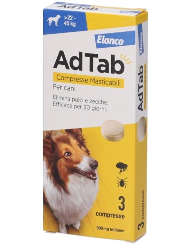 Adtab 3 Compresse Masticabili 900mg Cani 22-45Kg