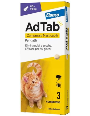 Adtab 3 Compresse Masticabili per Gatti da 0,5...