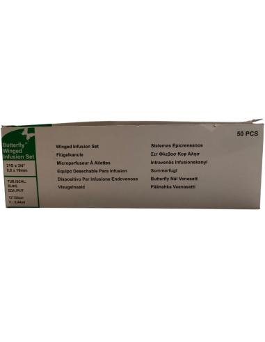 Ago Butterfly Winged Infusion Set G21 50 Pezzi