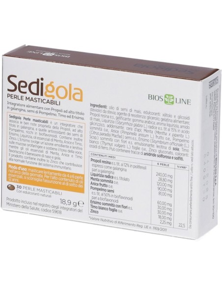 Apix Sedigola 30 Perle Masticabili