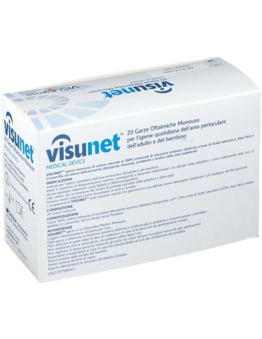 Visunet Garze Oftalmiche 20 Pezzi