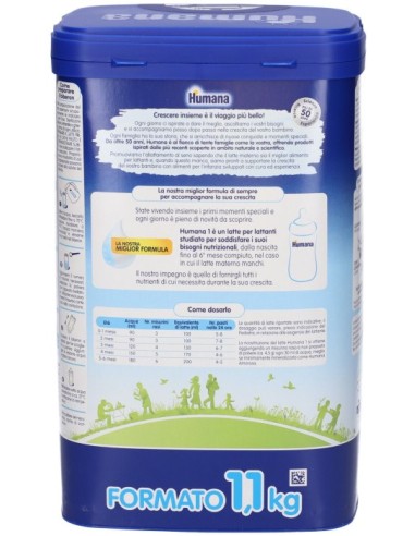 Humana 1 Latte in Polvere per Lattanti 1100g