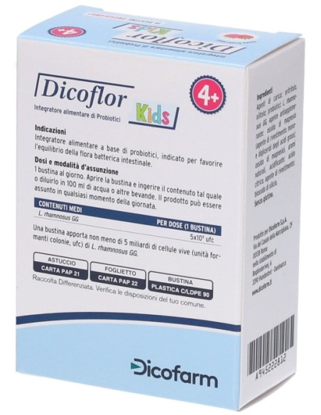 DICOFLOR KIDS 18 BUSTINE OROSOLUBILI GUSTO FRUTTI ROSSI