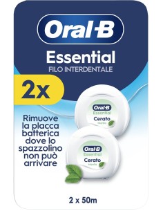 ORAL-B ESSENTIAL FILO INTERDENTALE CERATO MENTA 2 PEZZI...