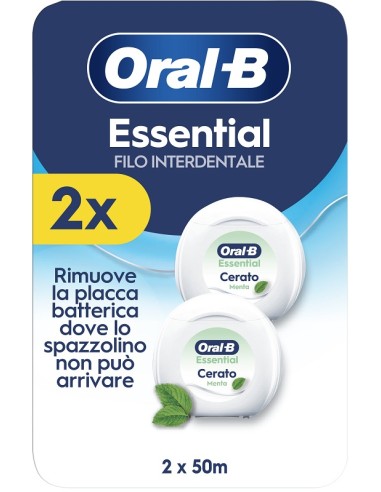 ORAL-B ESSENTIAL FILO INTERDENTALE CERATO MENTA...