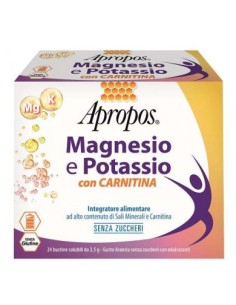 APROPOS MAGNESIO POTASSIO 24 BUSTINE DA 5 G GUSTO ARANCIA